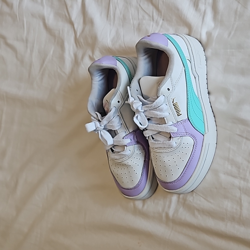 PUMA CA Pro Jr Block - White Vivid Violet Sneakers Size 5.5 - Picture 4 of 12